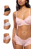 Flirty Lace Zoe Cheeky Panty 3-Pack for Women