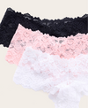 Flirty Lace Zoe Cheeky Panty 3-Pack for Women