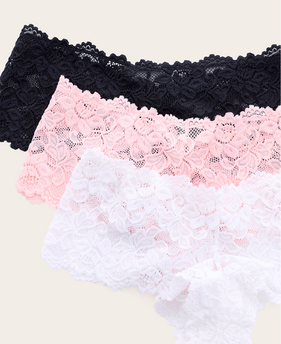 Flirty Lace Zoe Cheeky Panty 3-Pack for Women